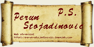 Perun Stojadinović vizit kartica